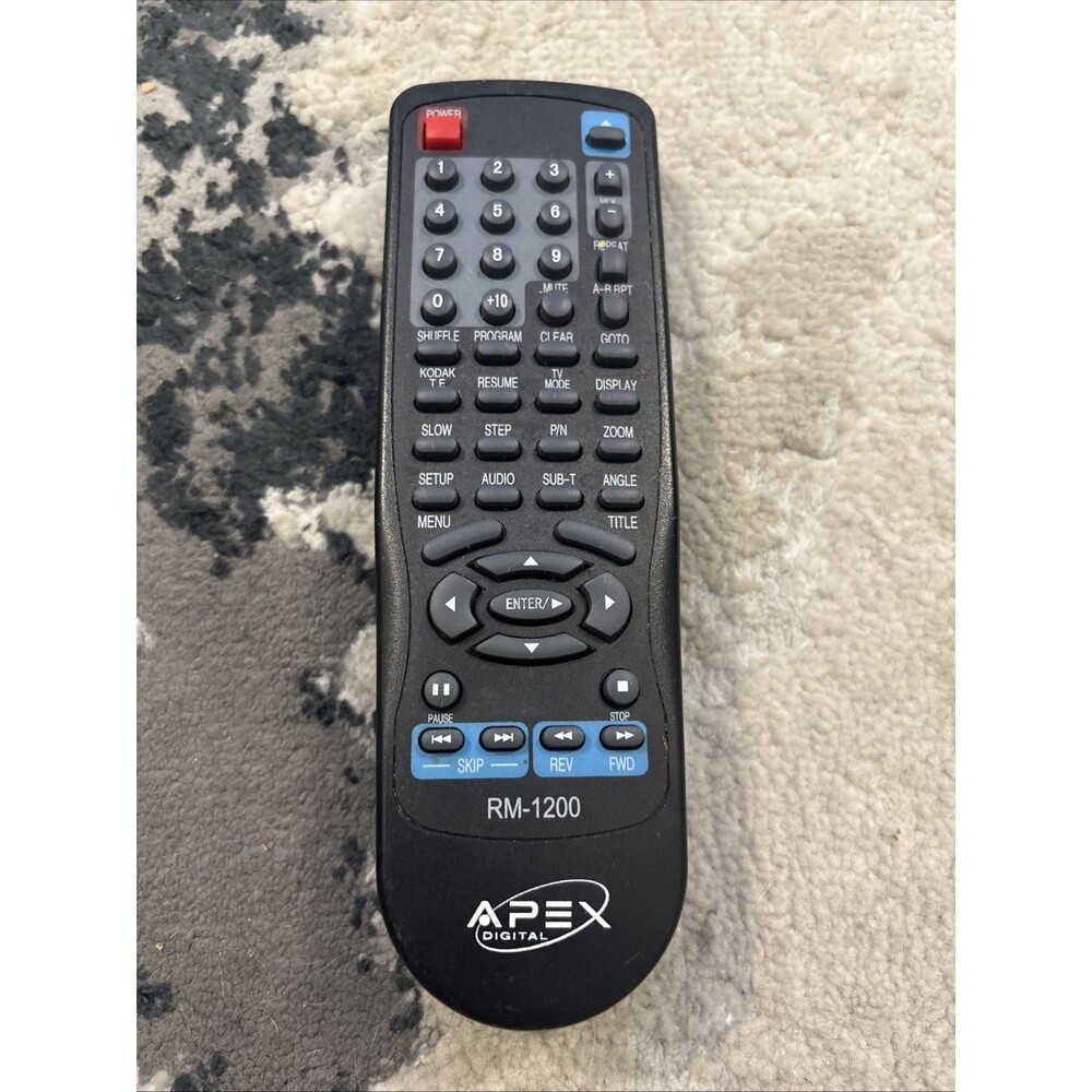 APEX Digital RM-1200 Remote  Control DVD Player Remote